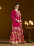 Gold Crush Fabric Embroderied SHARARA EASR0051