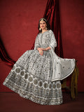 Faux georgette designer gown LXGW0009