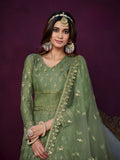 Embroidered Designer gown on net fabric LXGW0018