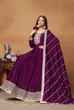 Silken Majesty Embroideried Gown EAGW0066