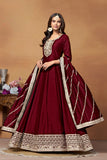 Silken Majesty Embroideried Gown EAGW0066