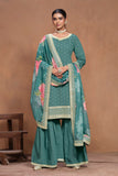 Sharara suit on roman silk EASR0061