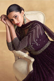 Chandni Elegance Premium Chinon SILK Gown LXGW0036
