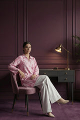 Pink Pure Cotton Printed Co-Ord Set CD0017