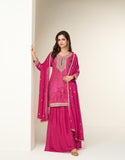 Premium Real Chinon Silk Sharara LXSR0080