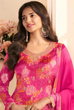 Embroidered Chinon Charming Suit EAST0042