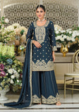 Noor Chinon Embroidery Sharara Set LXSR0117