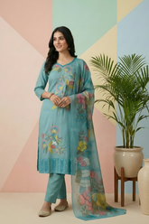 Roman Silk Embroidered Suit Set ST0016