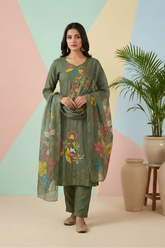 Roman Silk Embroidered Suit Set ST0017