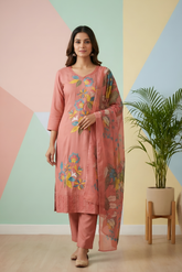 Roman Silk Embroidered Suit Set ST0018