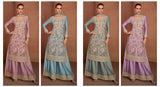 Multi-thread Embroideried sharara EASR0009