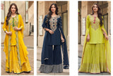 Heavy Vichitra Embroidery Work SHARARA EASR00015