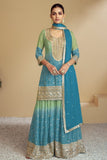 Digital Printed Embroidered work SHARARA EASR00018