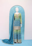 Digital Printed Embroidered work SHARARA EASR00018