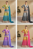 Digital Printed Embroidered work SHARARA EASR00018