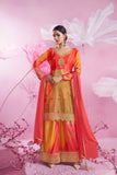 Chinon floral printed Luxury Sharara LXSR0008