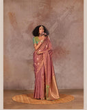 Two Tone SIlk Handloom Weaving Saree EASE0006