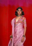 Golden Gossamer Silk Saree LXSE0008