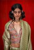Golden Gossamer Silk Saree LXSE0008