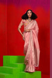 Golden Gossamer Silk Saree LXSE0008