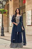 Heavy Vichitra Embroidery Work SHARARA EASR00015