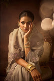 Pure Crystel Silk Heavy Embroidered Beads Work Saree LXSE0001