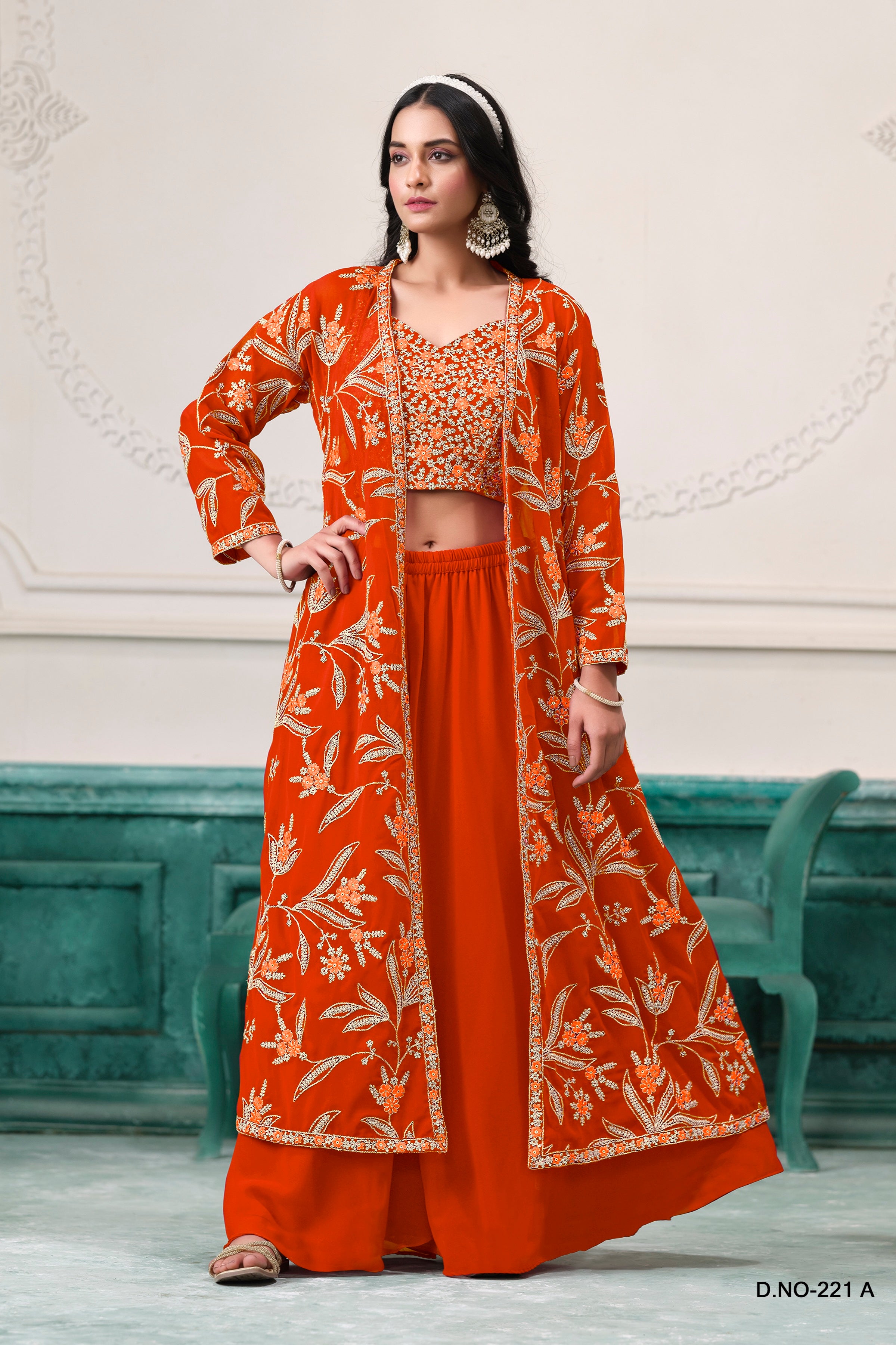 Ember Petals Designer Sharara LXLG0011