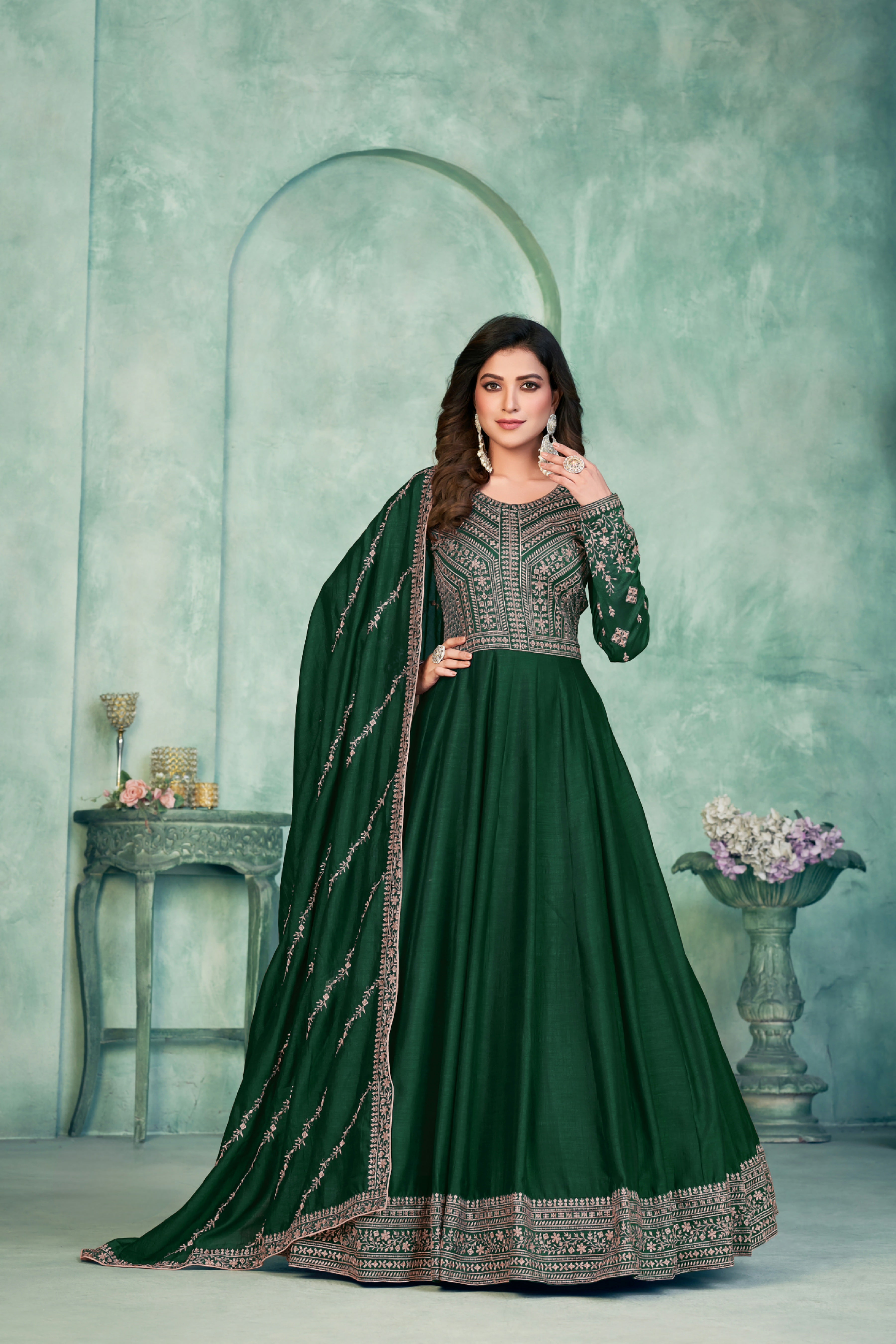 Silken Radiance Designer Gown EAGW0051