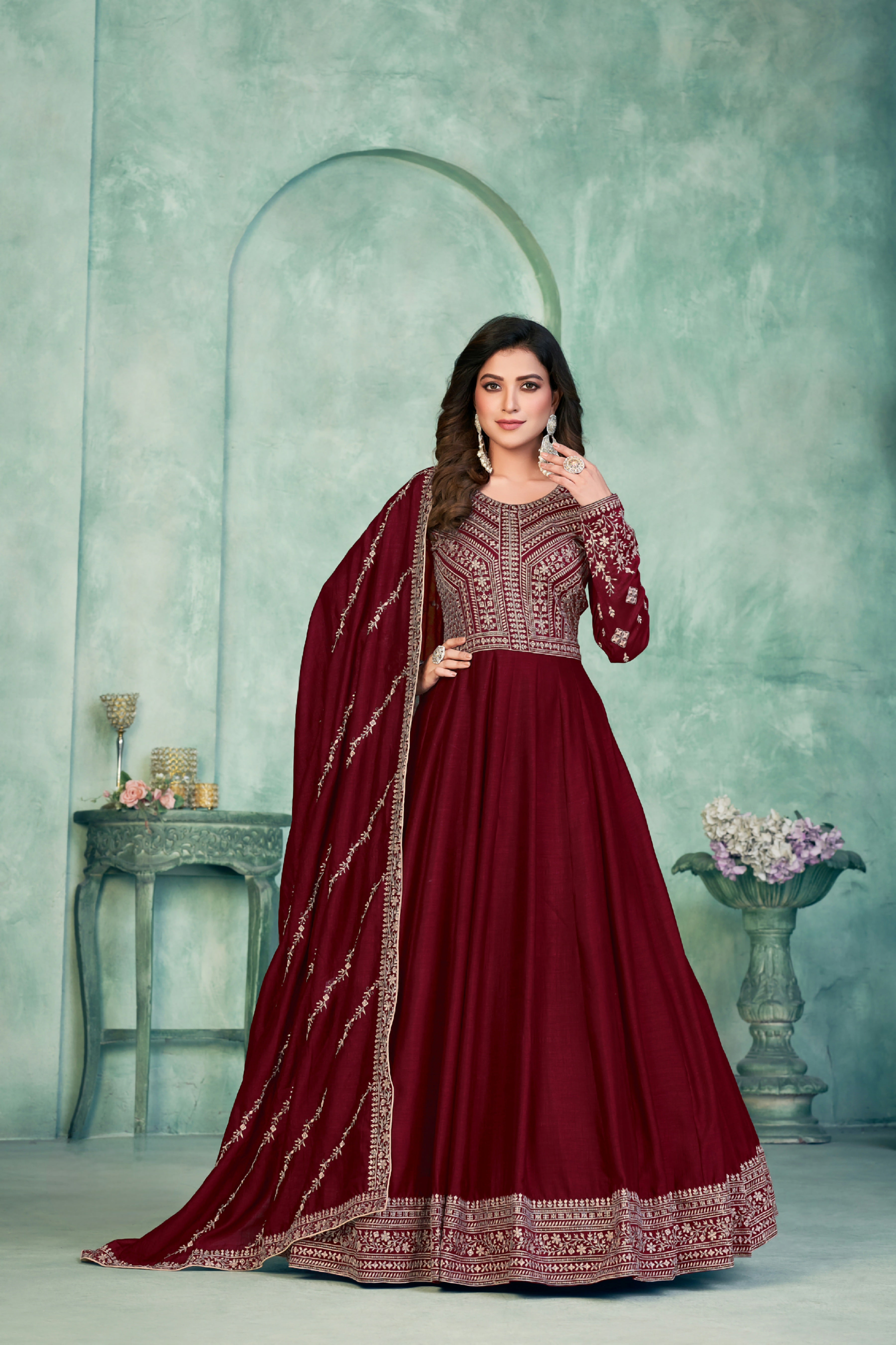 Silken Radiance Designer Gown EAGW0051