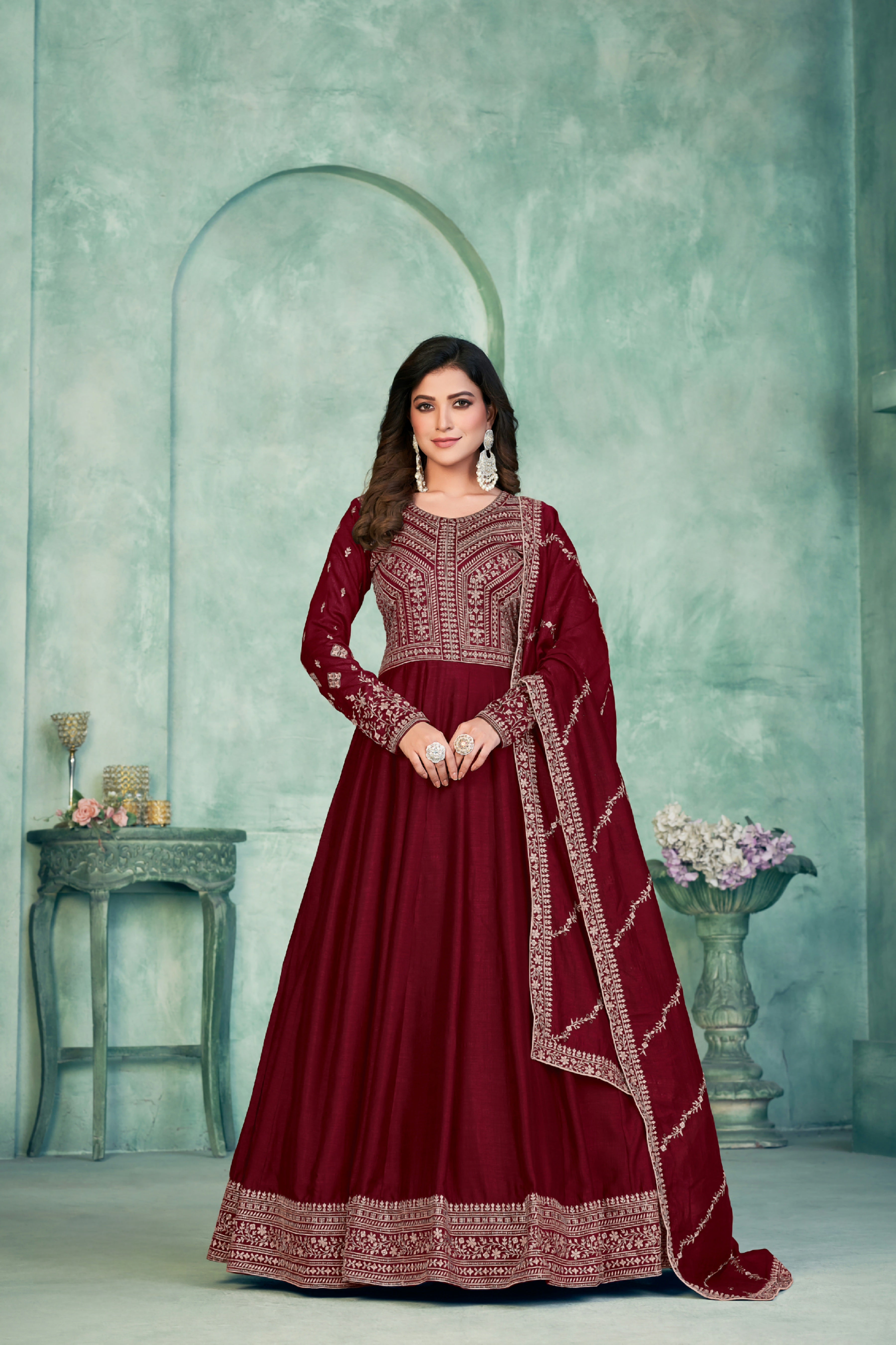 Silken Radiance Designer Gown EAGW0051