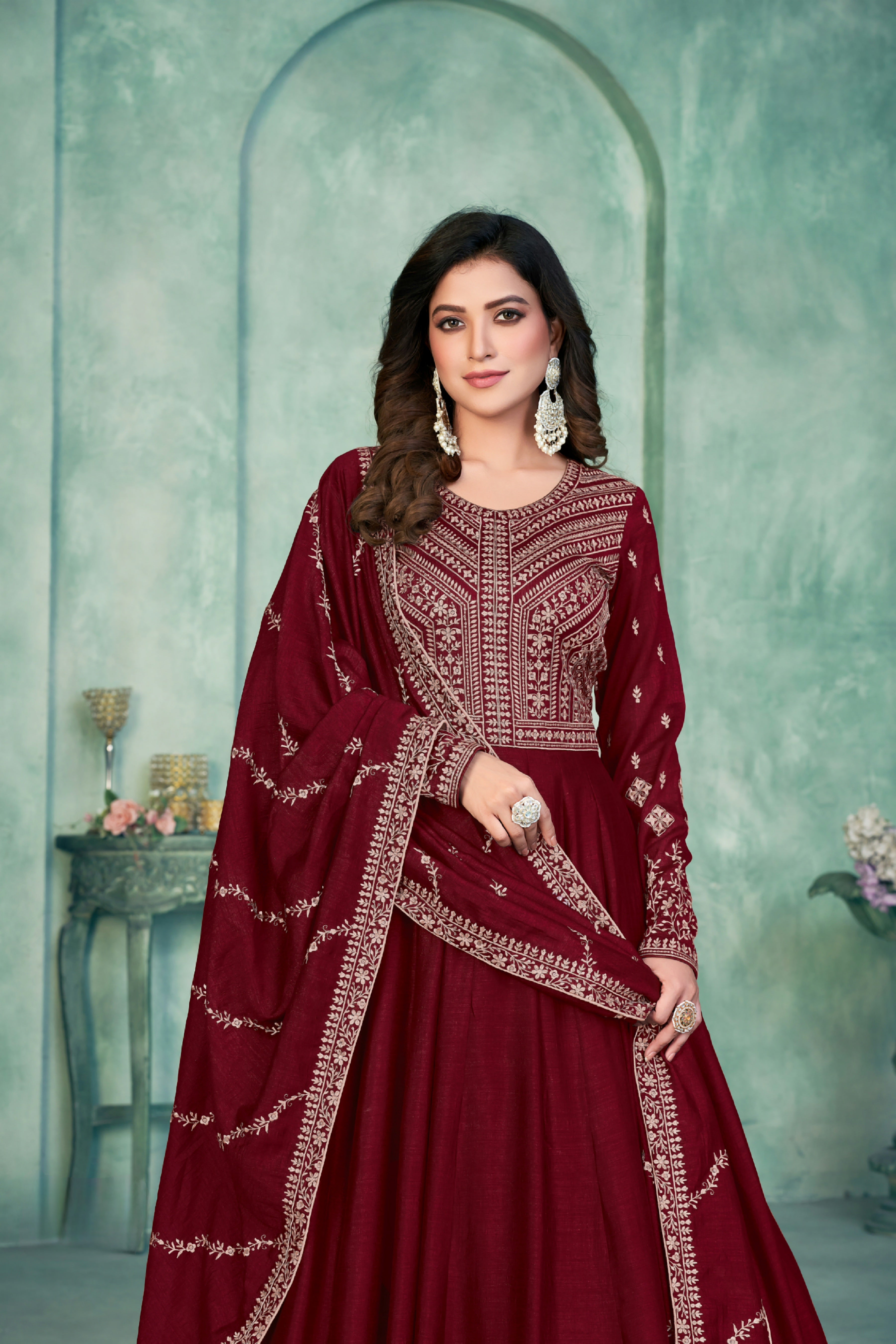 Silken Radiance Designer Gown EAGW0051