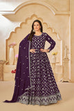 Checkered pattern Designer Gown EAGW0052