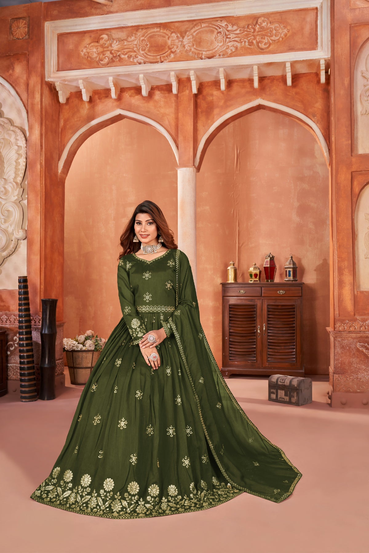 Georgette Glow Silky Gown EAGW0053