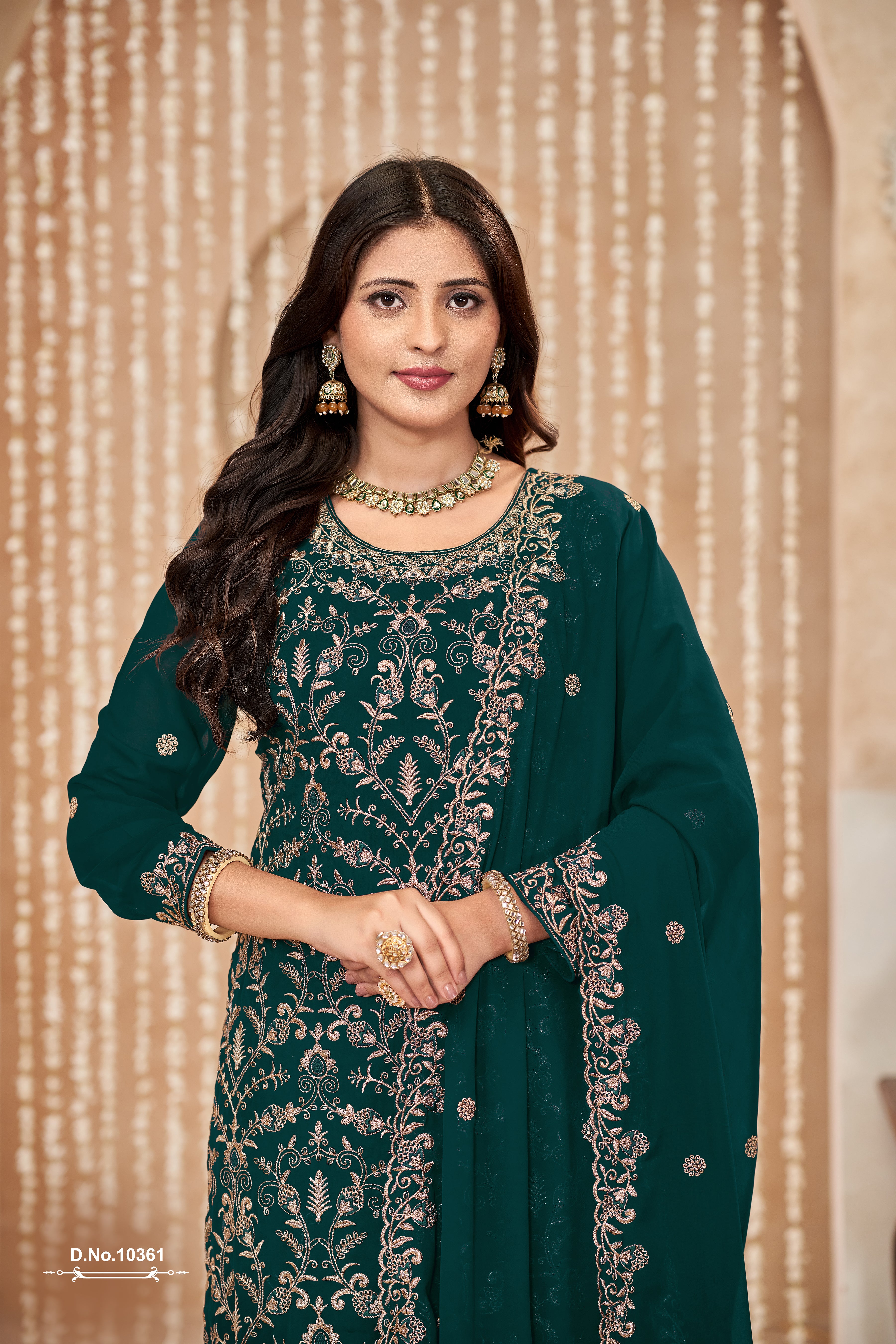 Faux Georgette Palazzo Suit Set with Dupatta EAST0015