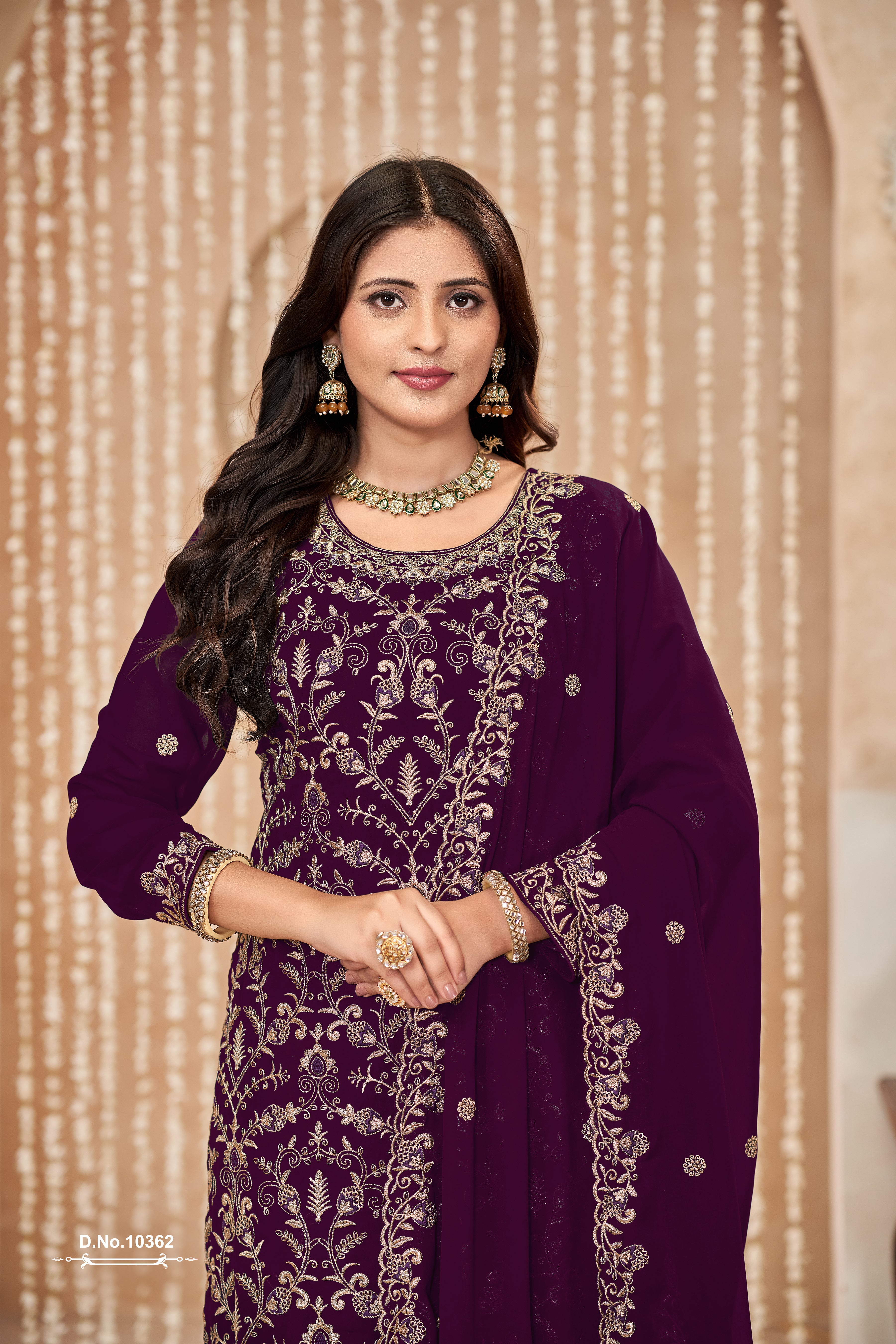 Faux Georgette Palazzo Suit Set with Dupatta EAST0015