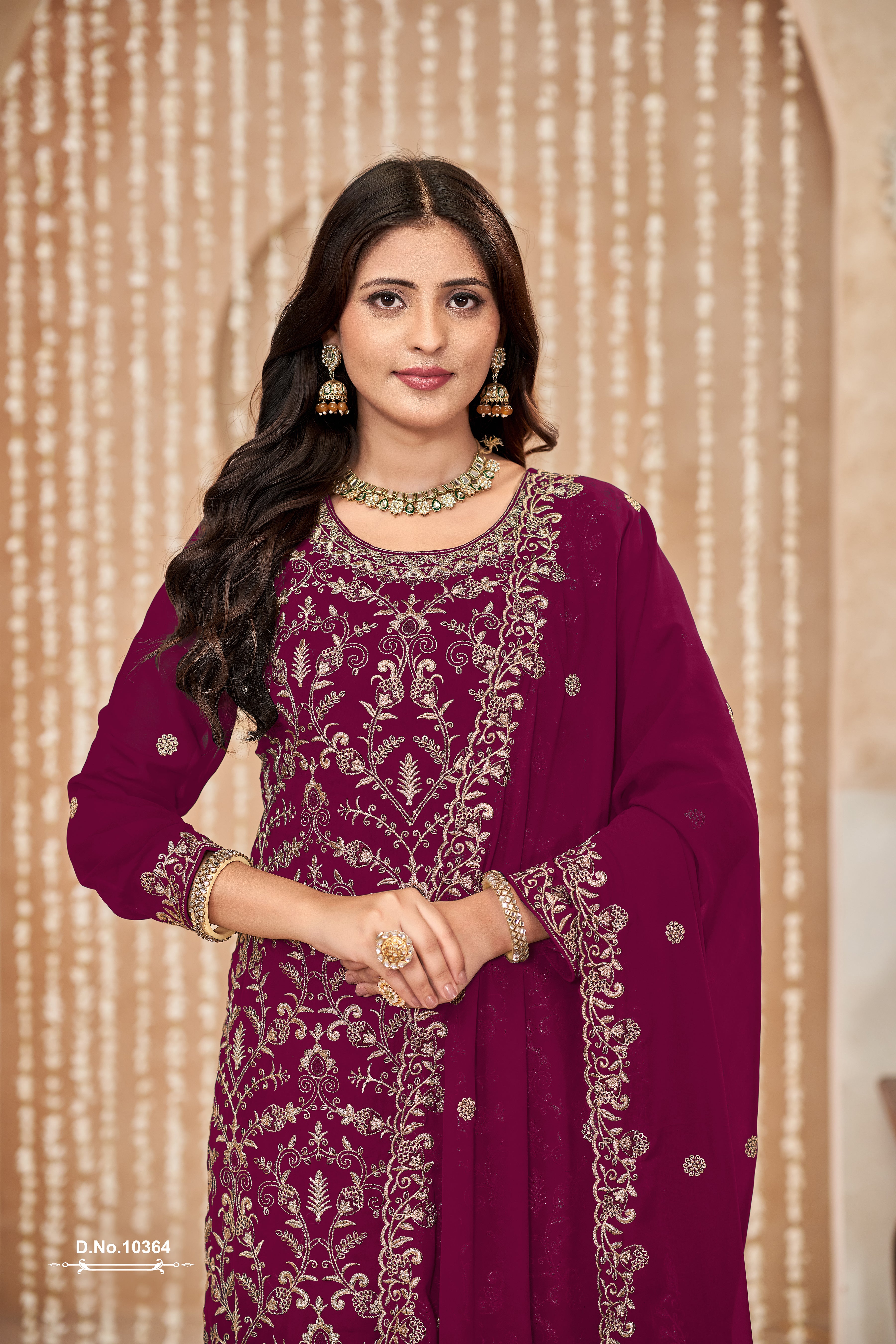 Faux Georgette Palazzo Suit Set with Dupatta EAST0015