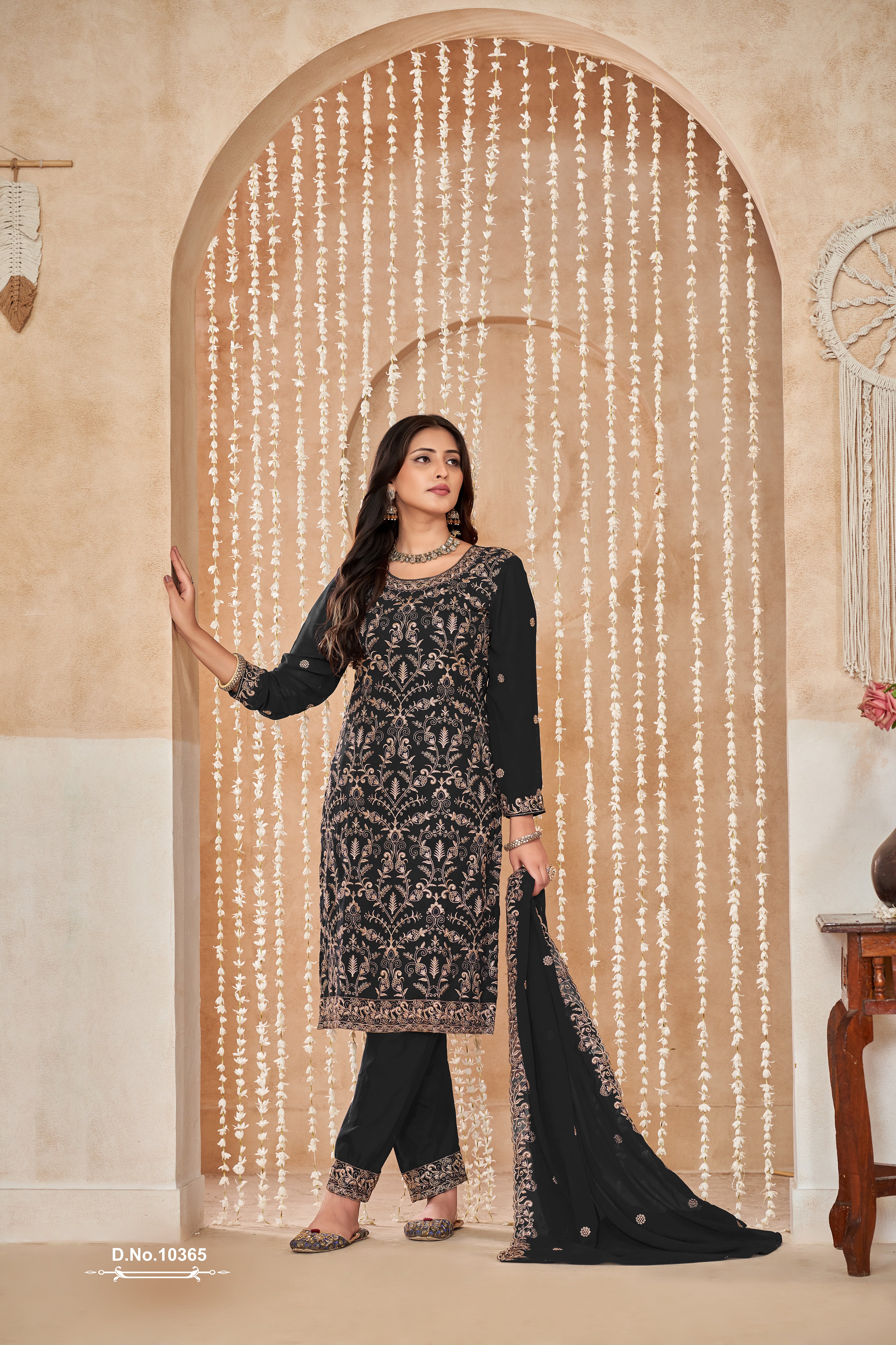Faux Georgette Palazzo Suit Set with Dupatta EAST0015