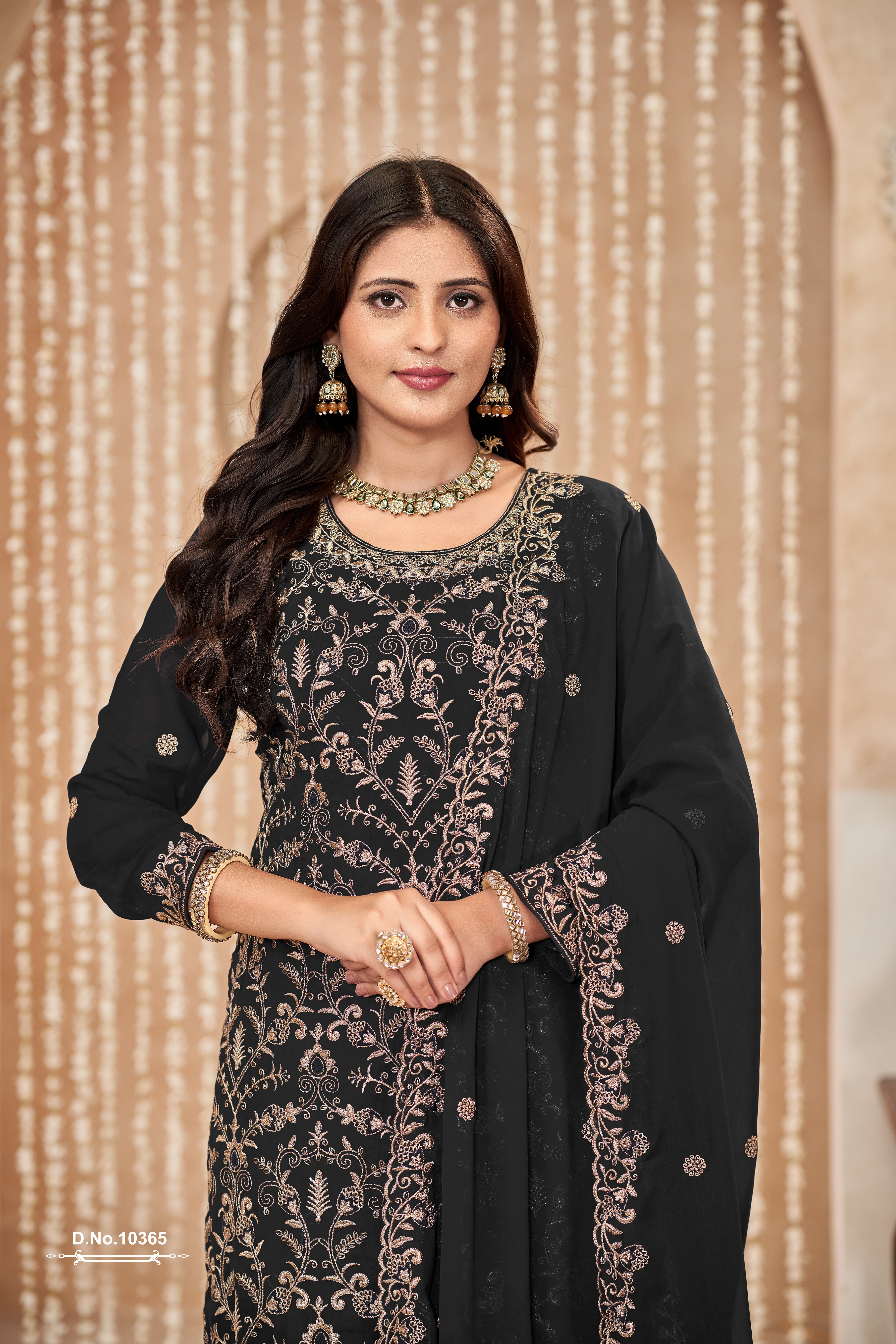 Faux Georgette Palazzo Suit Set with Dupatta EAST0015