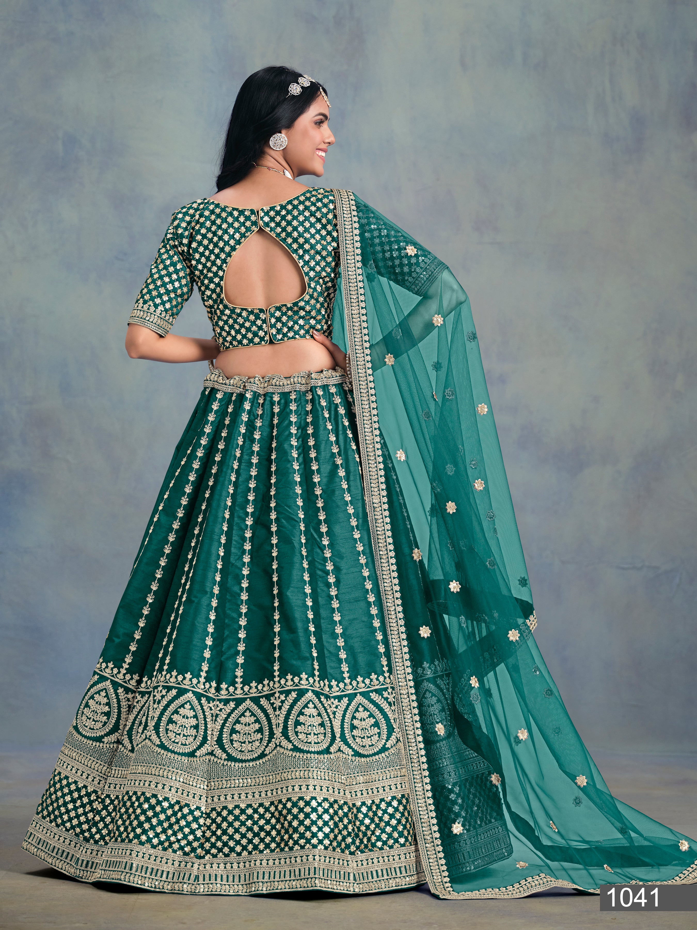 Lehenga choli with premium tikki work LXLG0012