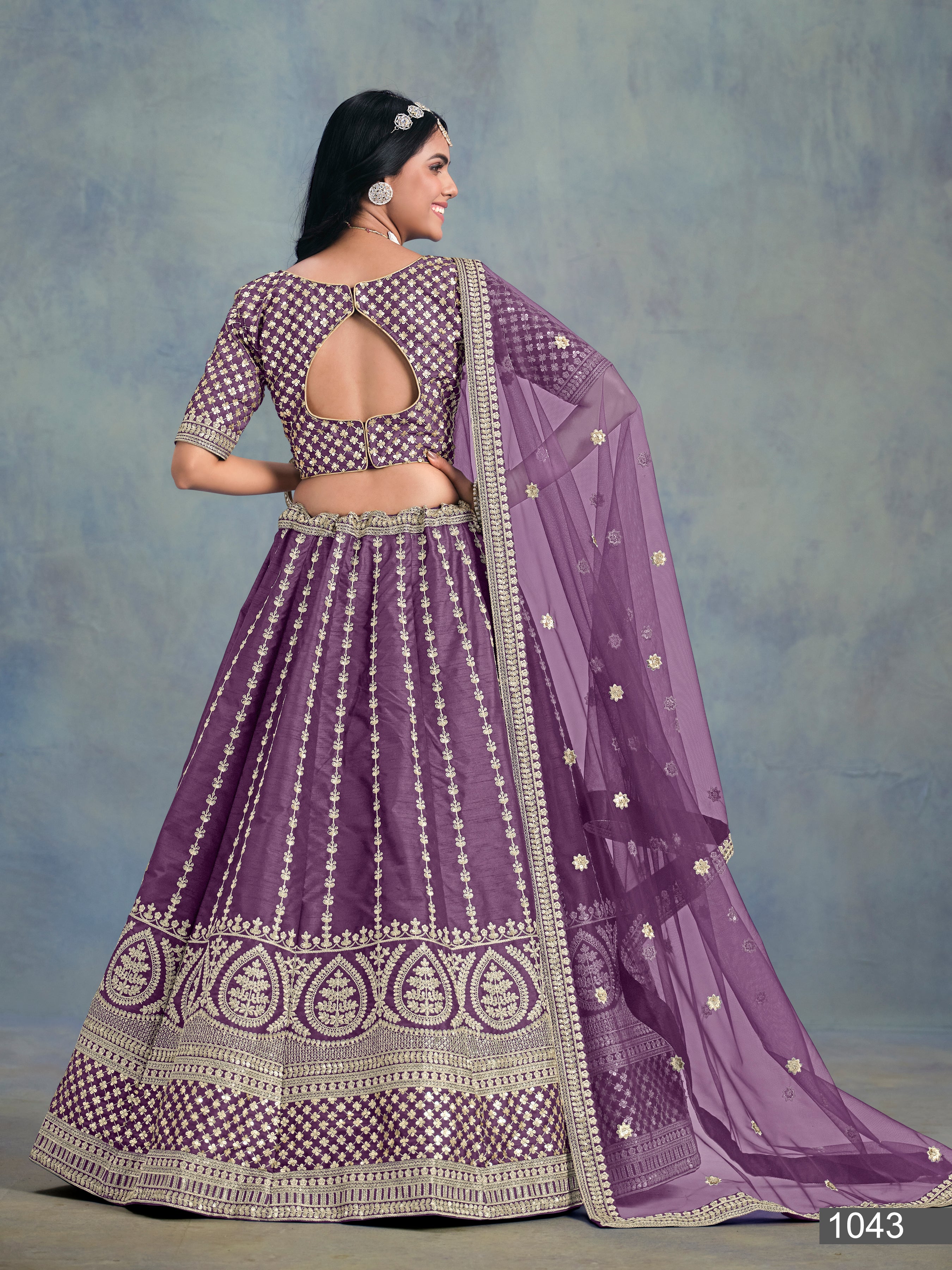 Lehenga choli with premium tikki work LXLG0012