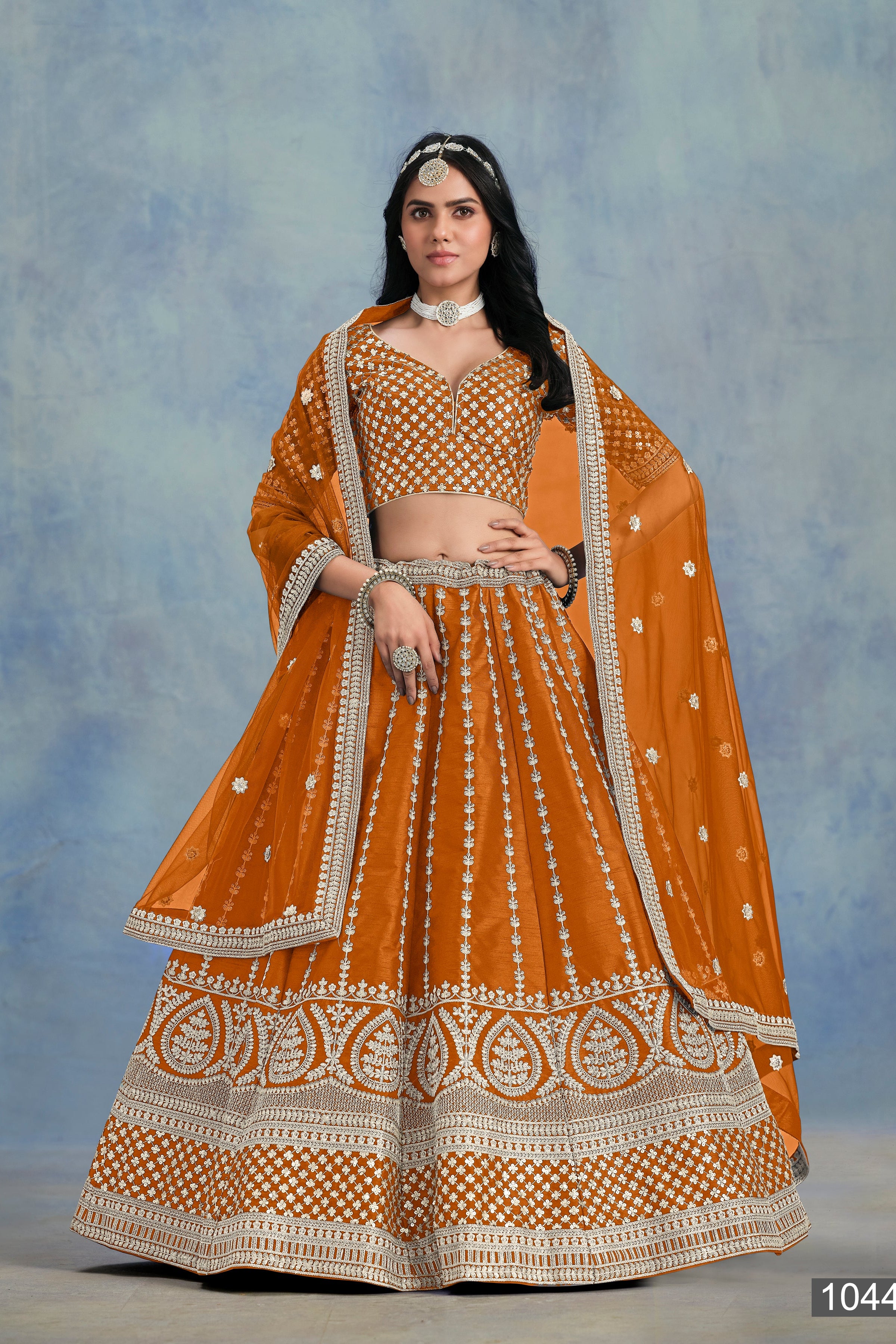 Lehenga choli with premium tikki work LXLG0012