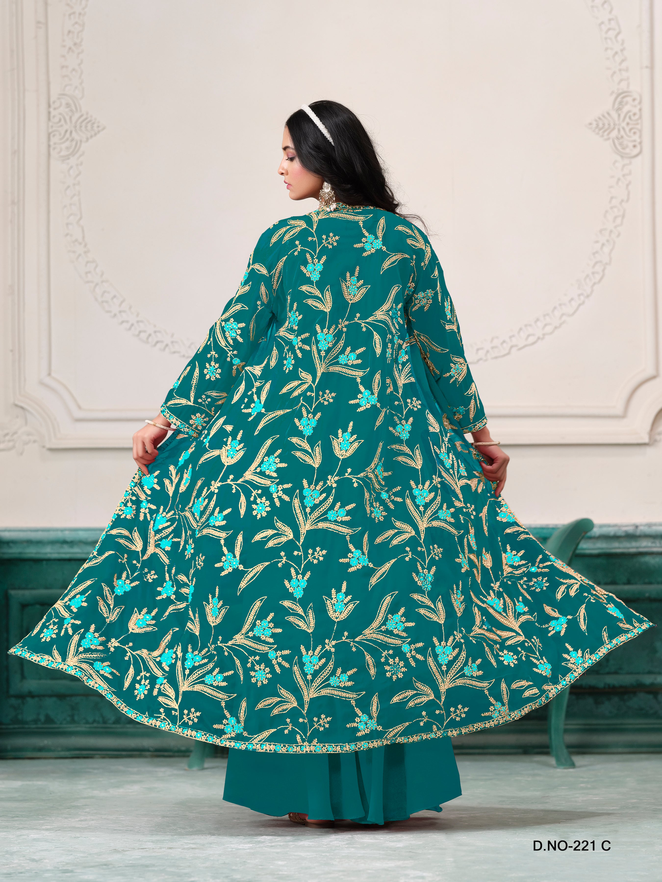 Ember Petals Designer Sharara LXLG0011