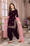 Velvet Suit Set with Net Dupatta EAST0028