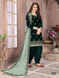 Velvet Suit Set with Net Dupatta EAST0028
