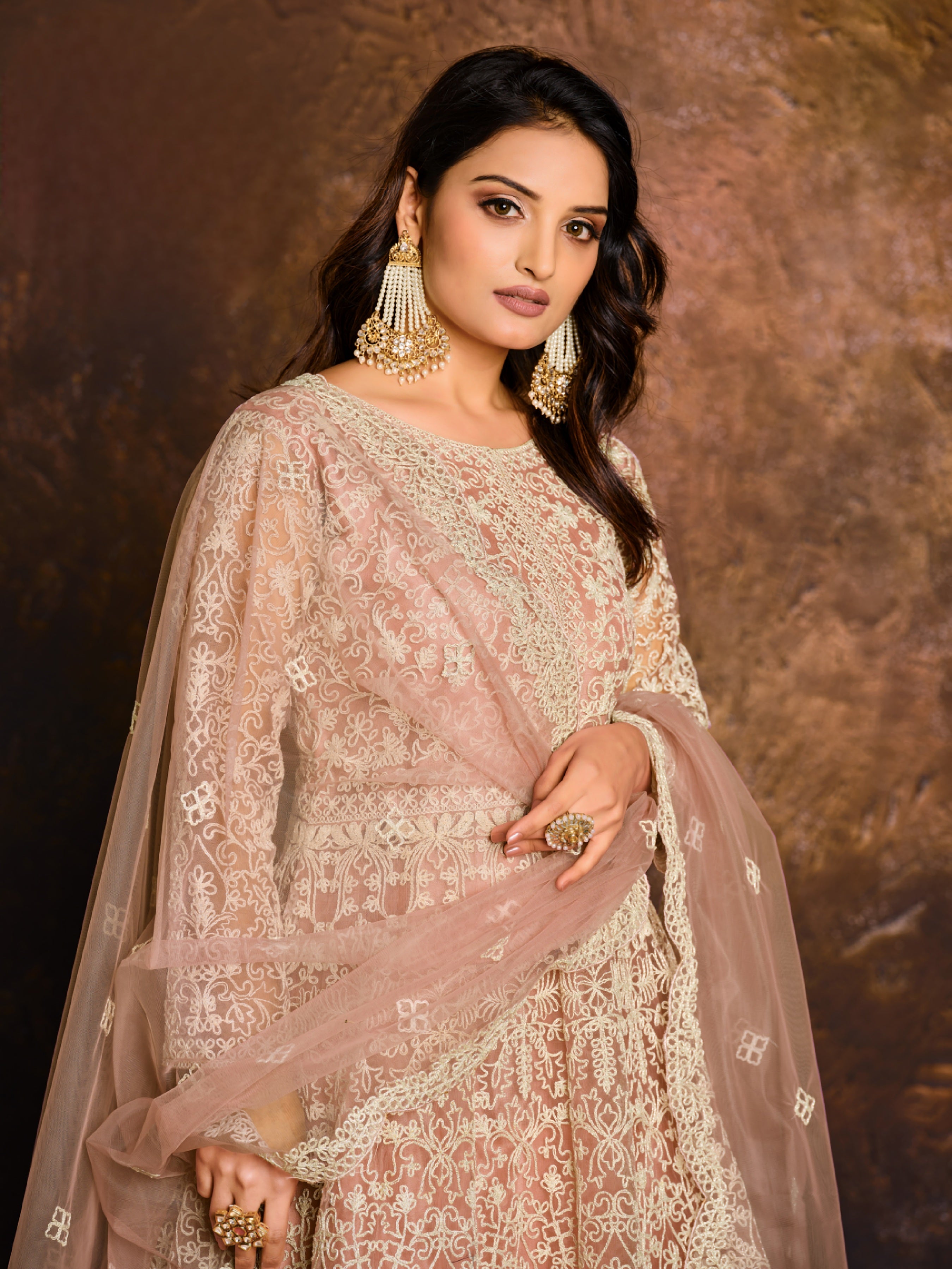 Celestial Net Embroderied Gown EAGW0059