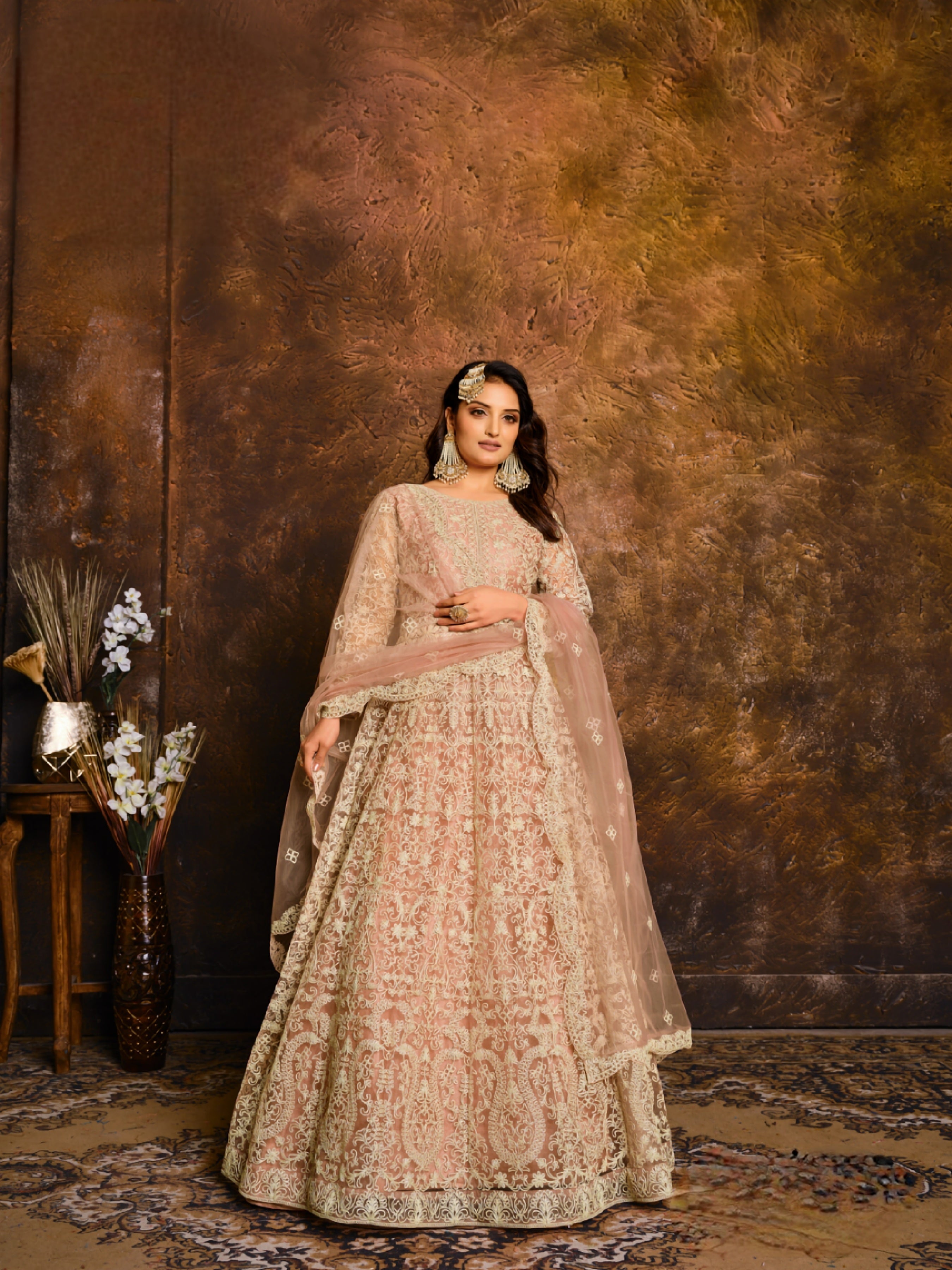 Celestial Net Embroderied Gown EAGW0059