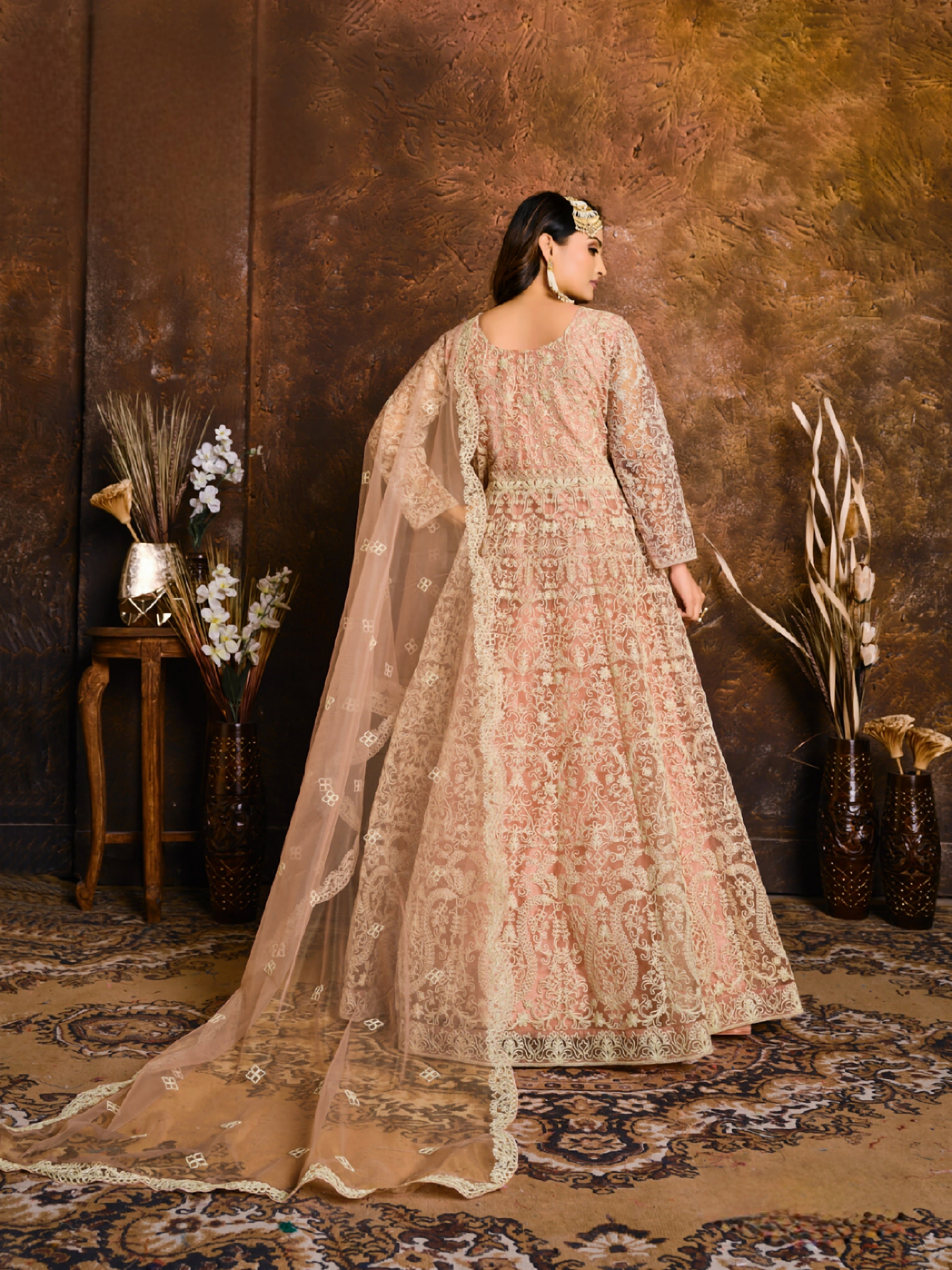 Celestial Net Embroderied Gown EAGW0059