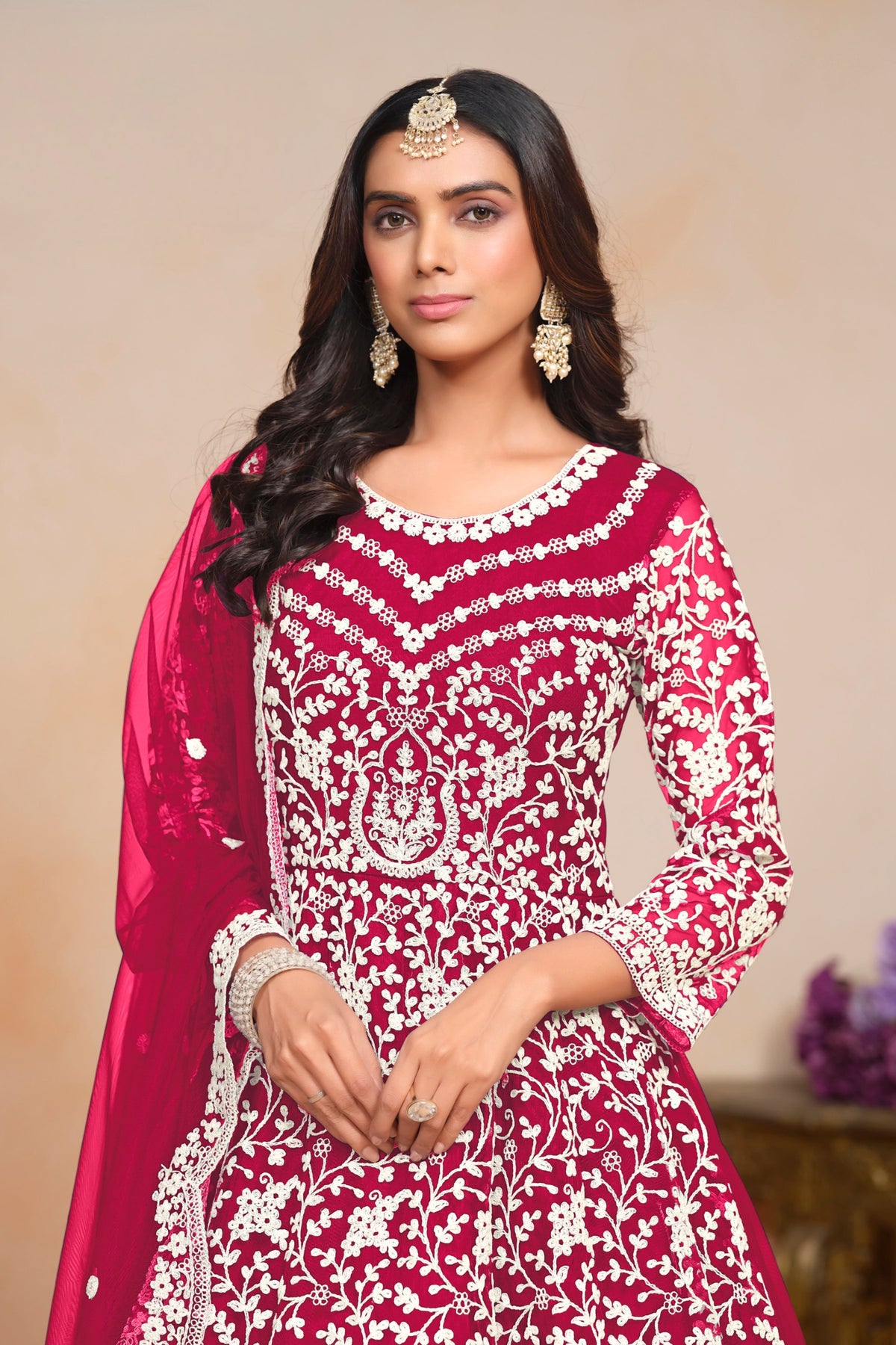 Netra Elegance Embroidered Net Gown EAGW0055