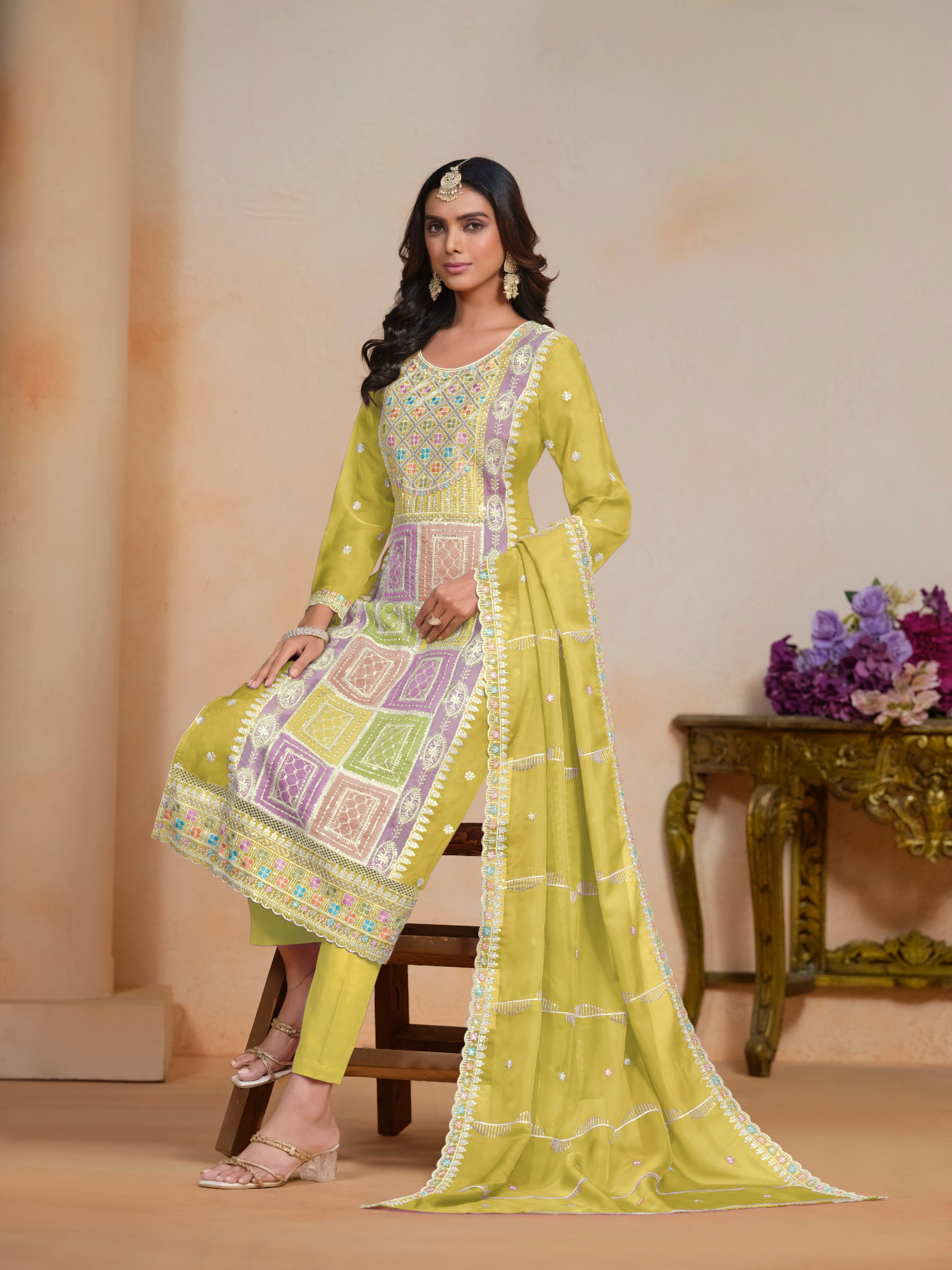 ORGANZA FABRIC STANDARD SUIT EAST0016