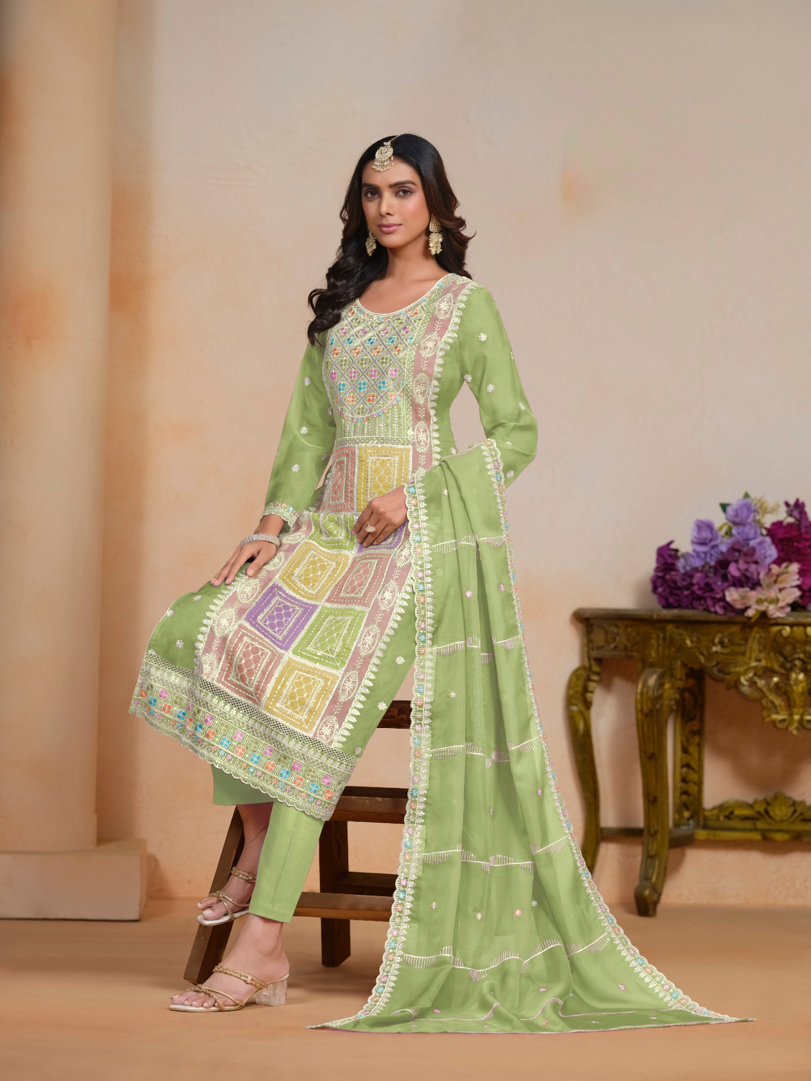 ORGANZA FABRIC STANDARD SUIT EAST0016